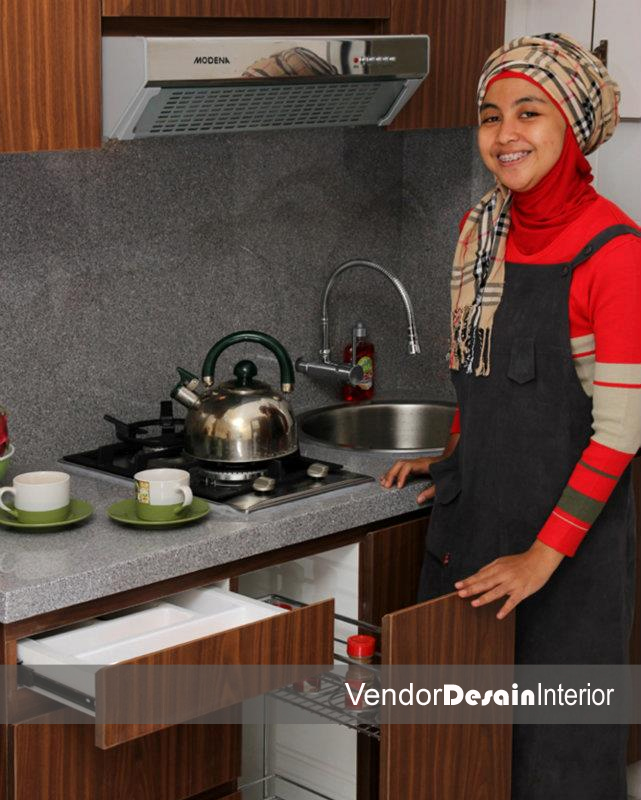 Full Furnish Desain Interior Apartemen Studio Jakarta Kitchen Set